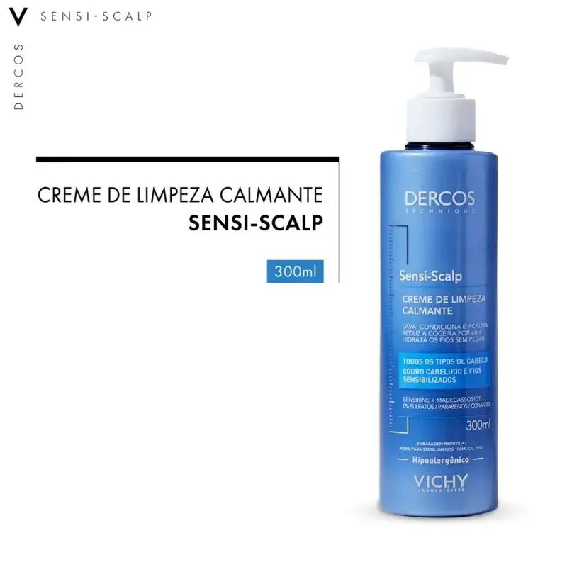 Creme de Limpeza Calmante Dercos Sensi-Scalp 300ml