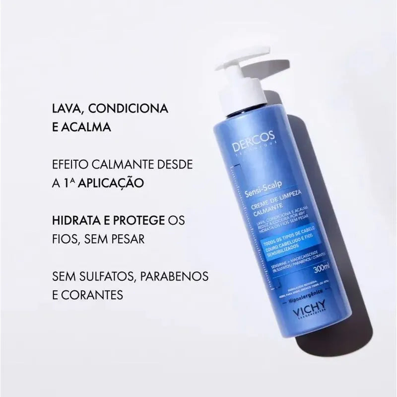 Creme de Limpeza Calmante Dercos Sensi-Scalp 300ml