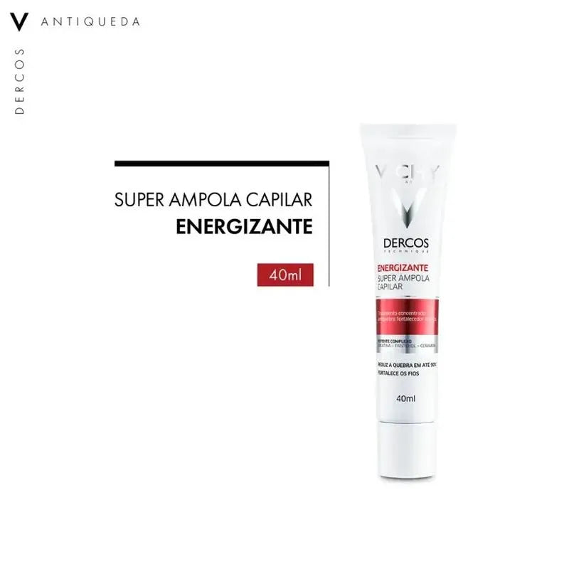 SUPER AMPOLA CAPILAR VICHY DERCOS ENERGIZANTE TRATAMENTO ANTIQUEBRA 40ML