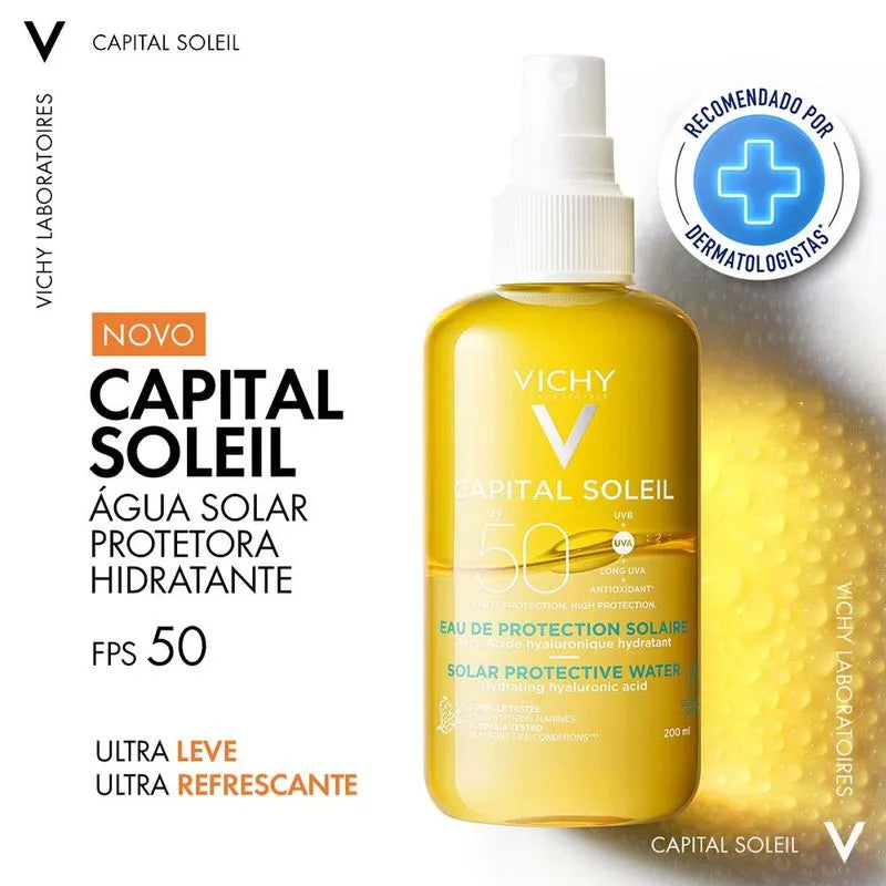Água Solar Protetora Hidratante Corporal Vichy - Capital Soleil Fps50 200ml