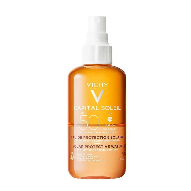 Água Solar Protetora Iluminadora Corporal Vichy - Capital Soleil FPS50 200ml