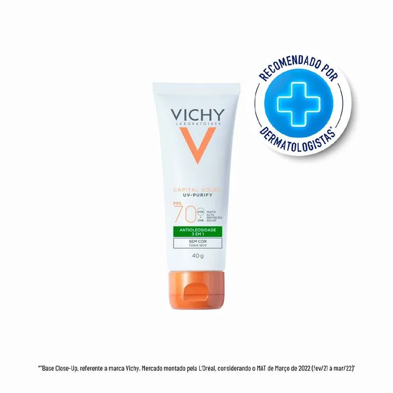 Protetor Solar Facial Vichy – Capital Soleil Purify 40g