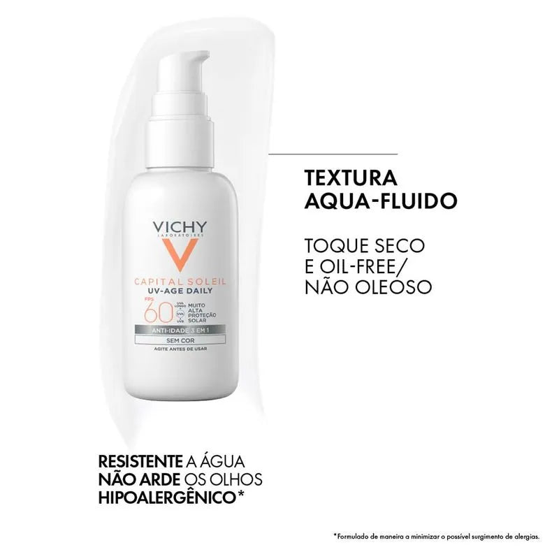 Protetor Solar Facial Vichy – UV-Age Daily FPS60 40g