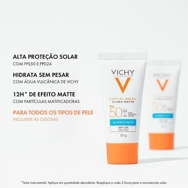 Protetor Solar Hidratante Vichy Capital Soleil Hydra-Matte FPS50 30g