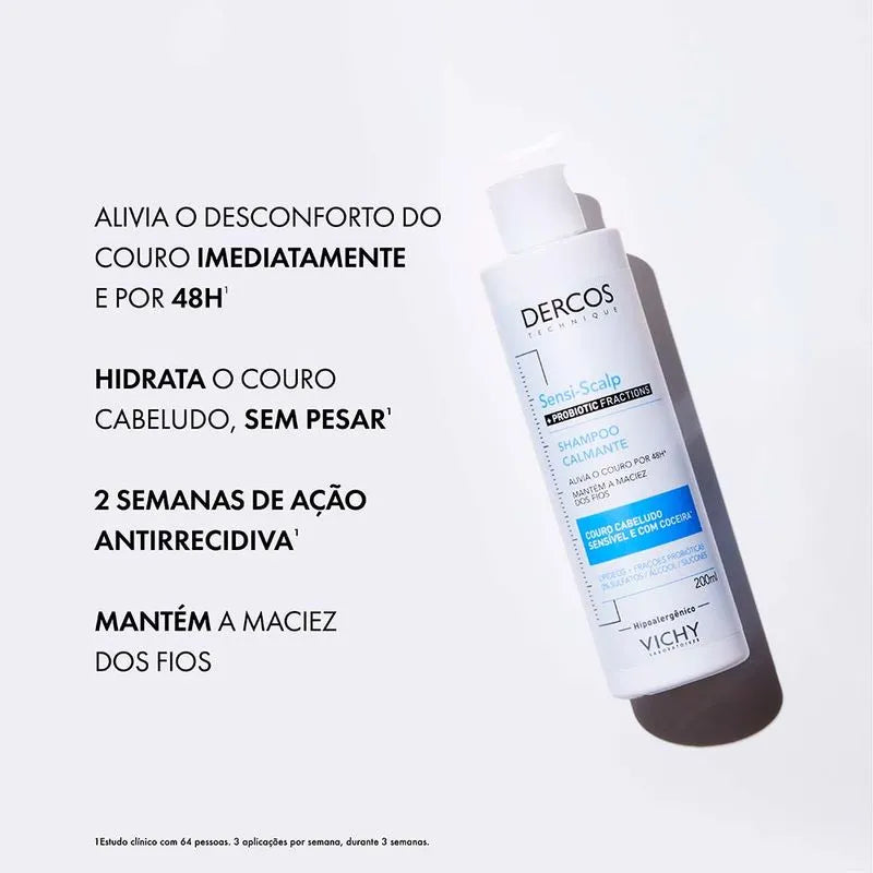 Shampoo Limpeza Calmante Vichy – Dercos Sensi Biotic 200ml