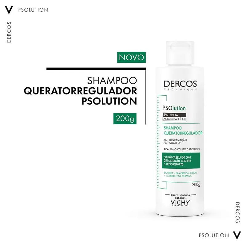 Vichy Dercos Psolution Shampoo Queratorregulador 200g