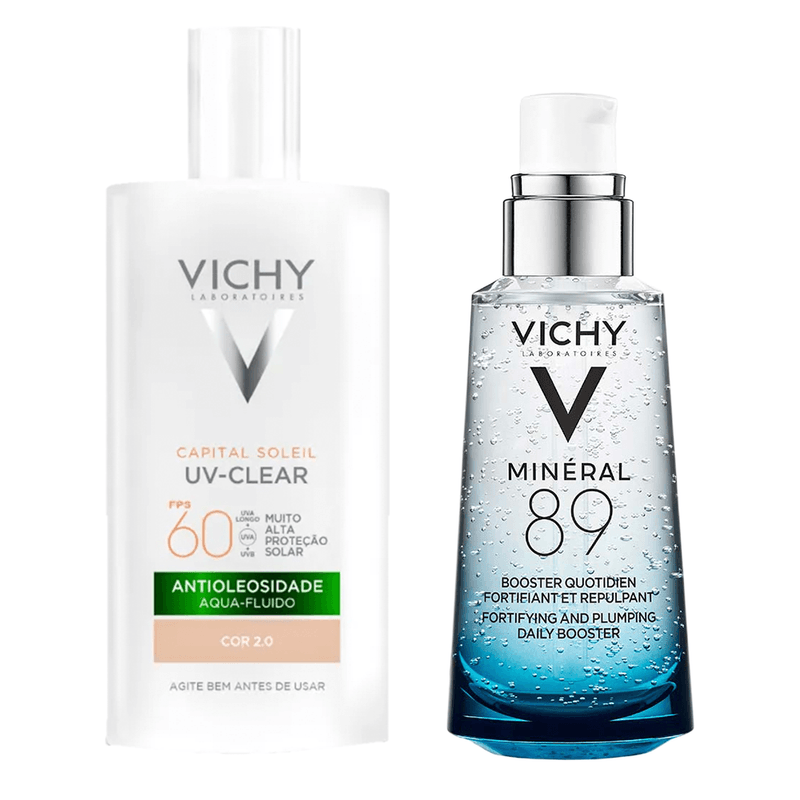 Vichy Kit - Protetor Solar Facial Sem Cor FPS60 + Sérum Facial Fortalecedor Kit