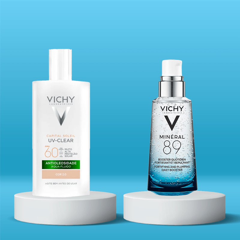 Vichy Kit - Protetor Solar Facial Sem Cor FPS60 + Sérum Facial Fortalecedor Kit