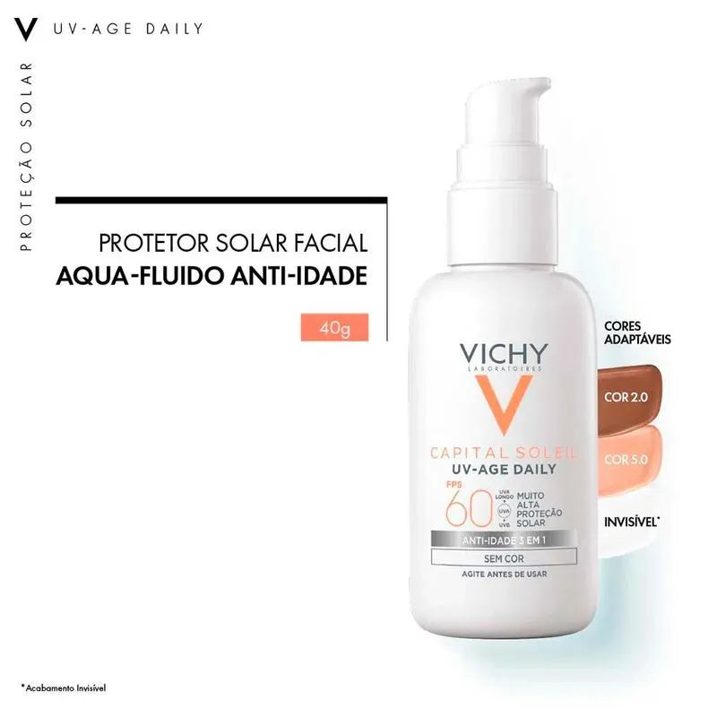 Vichy UV-Age Daily Kit com 2 Unidades – Protetor Solar Facial FPS60 Kit